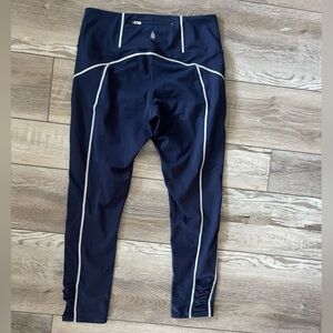 FP Movement You're A Peach Leggings Navy Blue/White Stripe Free People